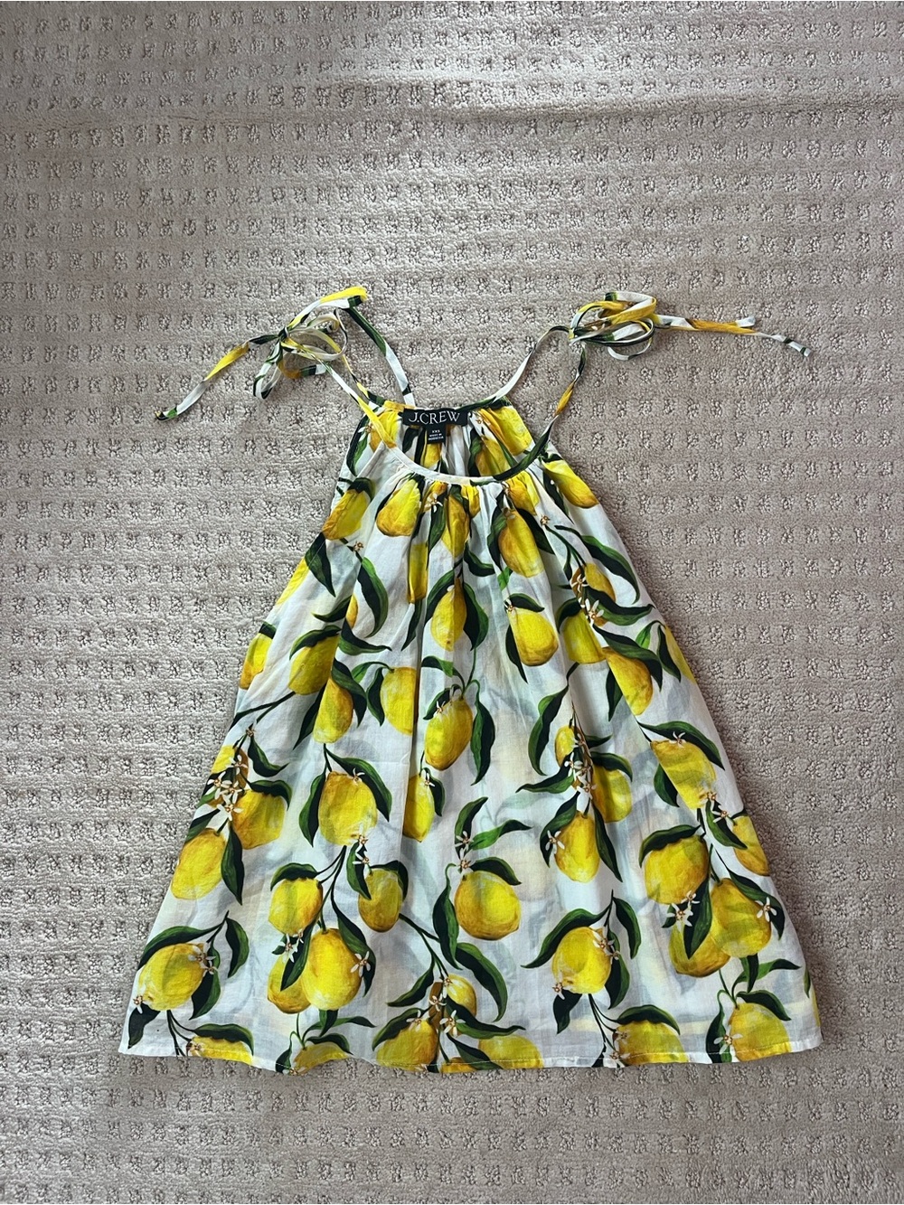 J. Crew Limoncello Tank with Ties